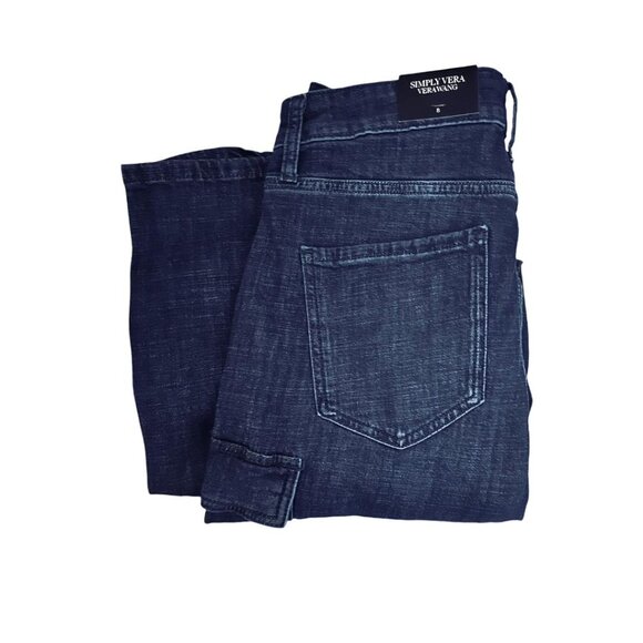 Simply Vera Wang Womens High Rise Dark Cargo Utility Wide Leg Jeans Sz 6 New - Picture 4 of 11